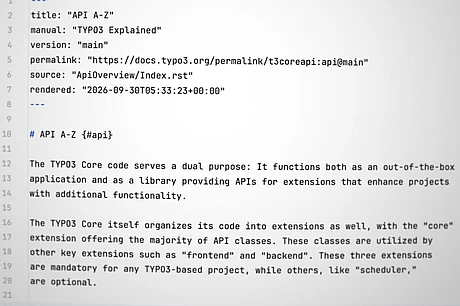 TYPO3 Documentation Now Renders to Markdown