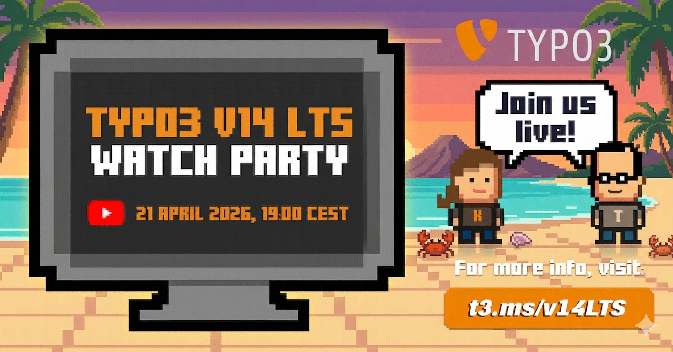 TYPO3 v14 LTS Release Watch Party, Fuerteventura