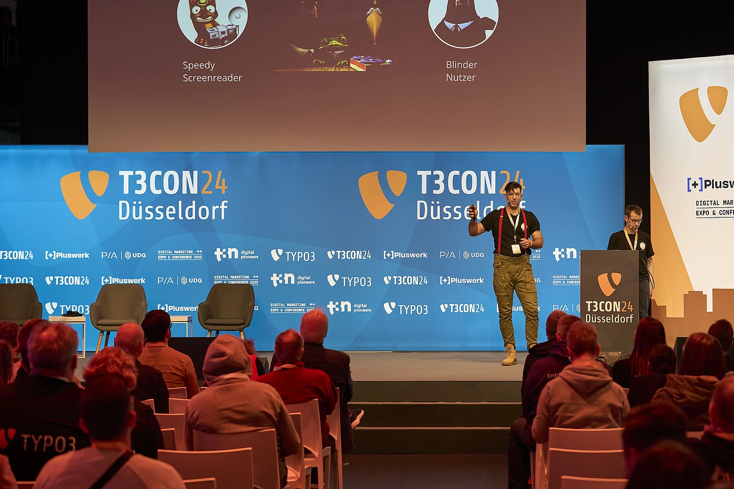 Stefan Barac and Claudio Zeni address the crowd