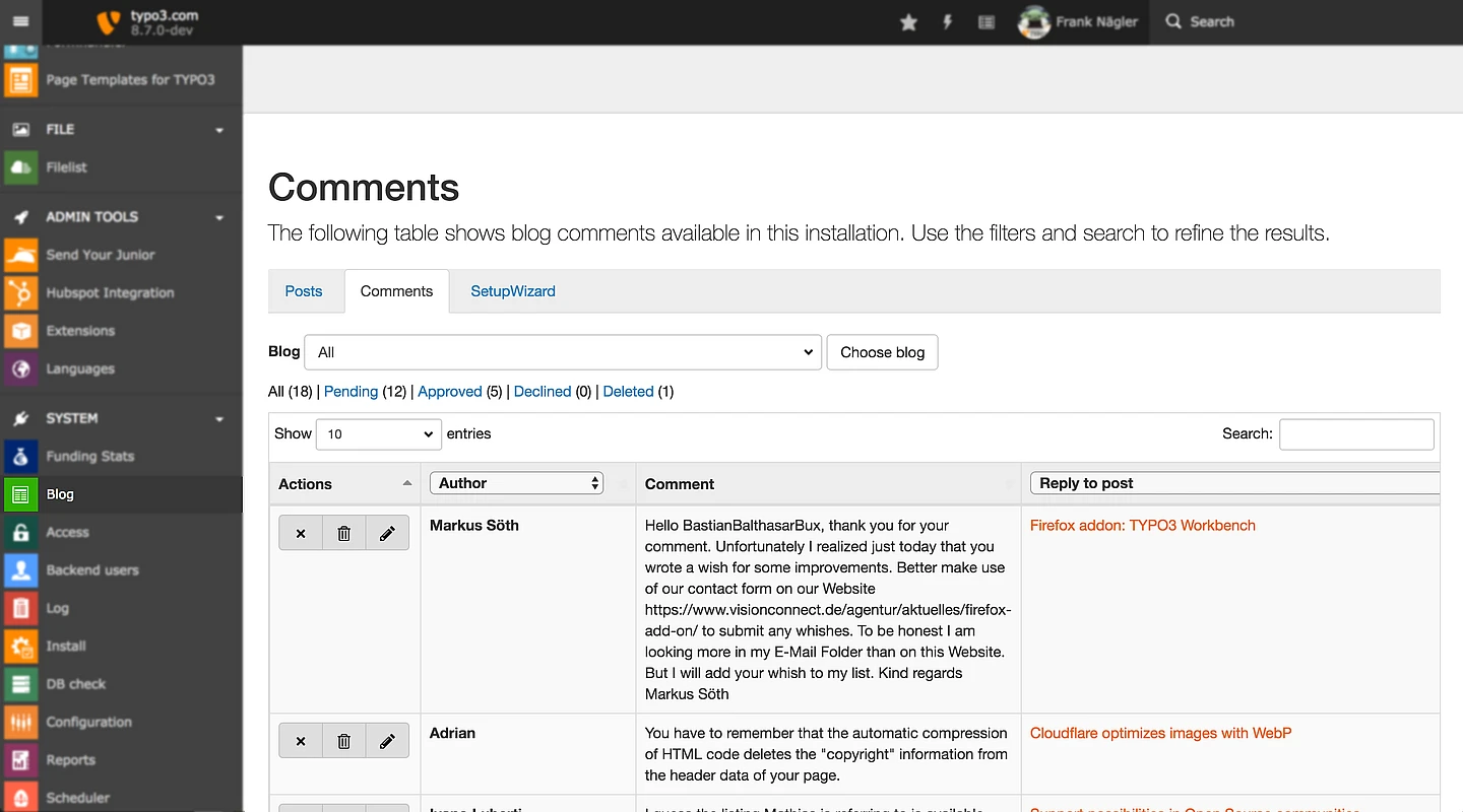 Comments module
