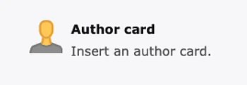 Screenshot des Inhaltselements Auth Card
