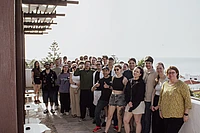 Group photo of the surf camp