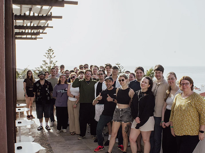 Group photo of the surf camp