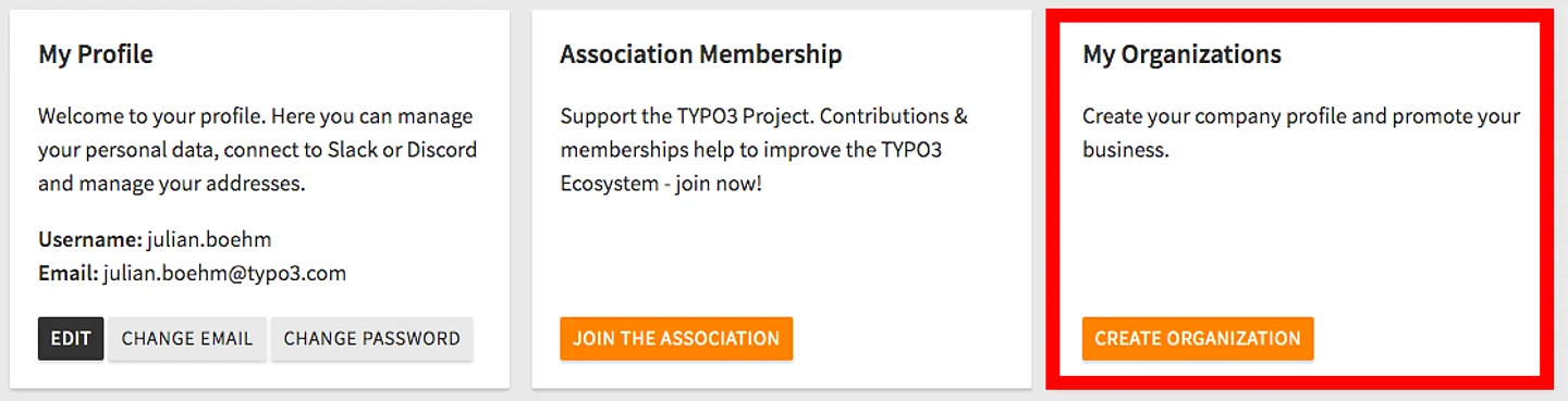 Create an Organization