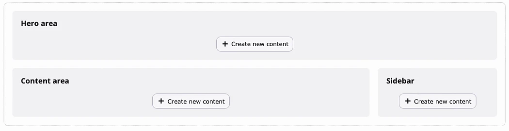 Screen shot of content with sidebar backend layout