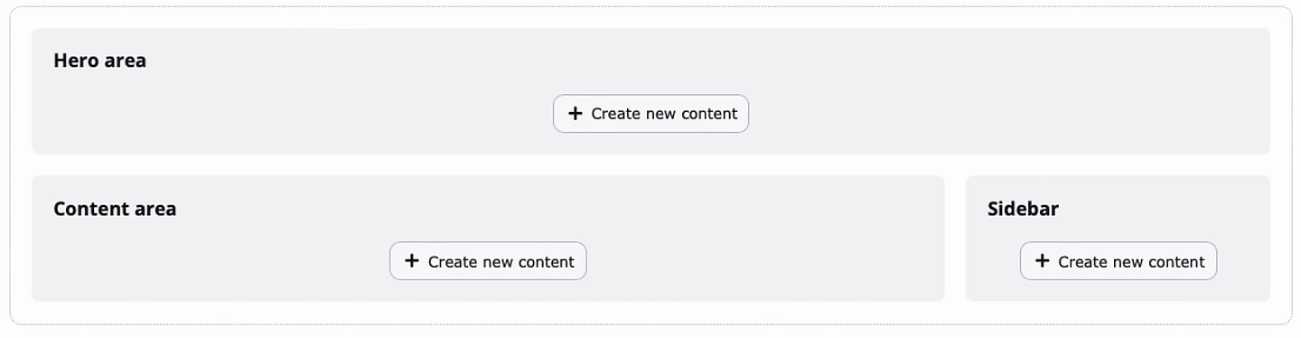 Bildschirmfoto des Inhalts mit Seitenleiste im Backend-Layout
