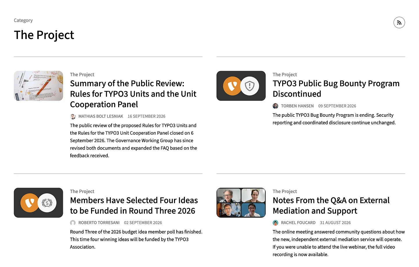 Category-based landing pages